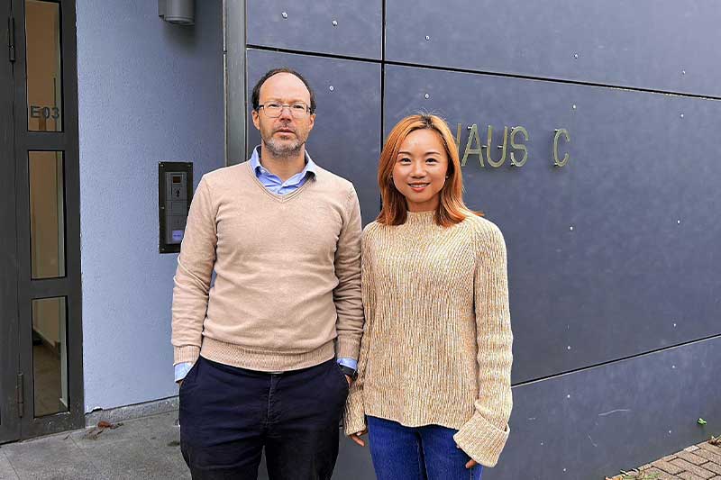 Yuan Huang von der Universitaet Cardiff besuchte die Professur Fabrikplanung und Intralogistik